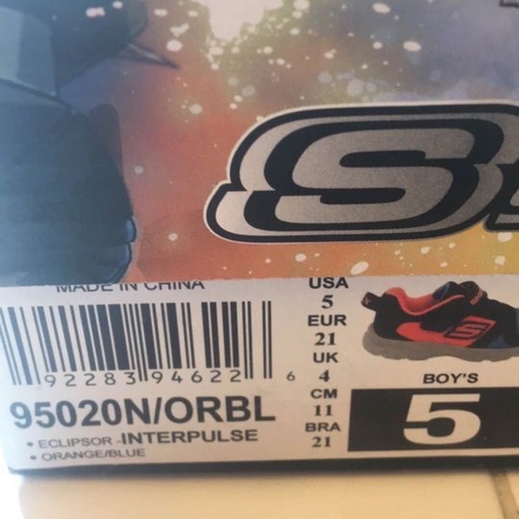 BRAND NEW boy toddler Skechers interpulse velcro shoes size 5 - Picture 4 of 5